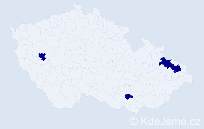 Jméno: 'Suri', počet výskytů 4 v celé ČR