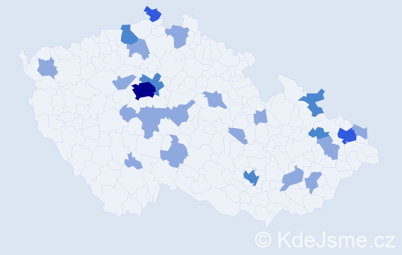 Jméno: 'Bela', počet výskytů 41 v celé ČR