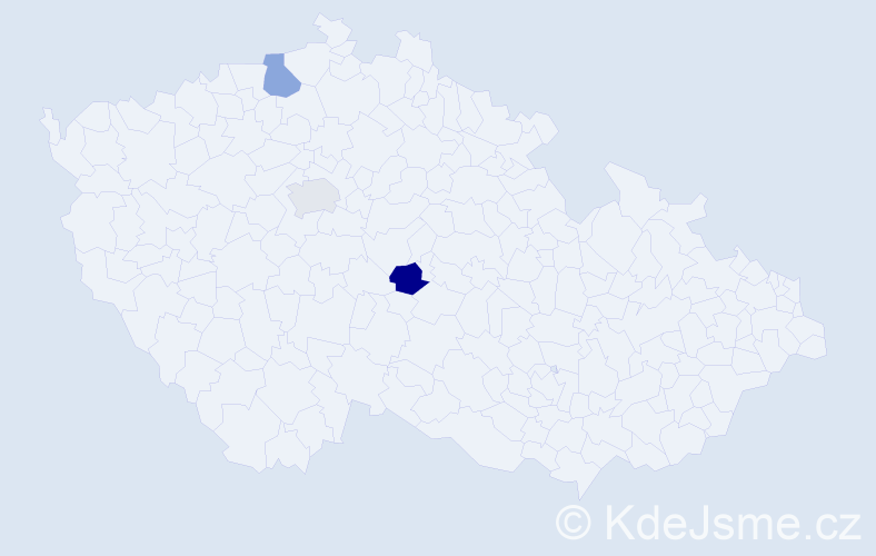 Jméno: 'Xiaohan', počet výskytů 3 v celé ČR