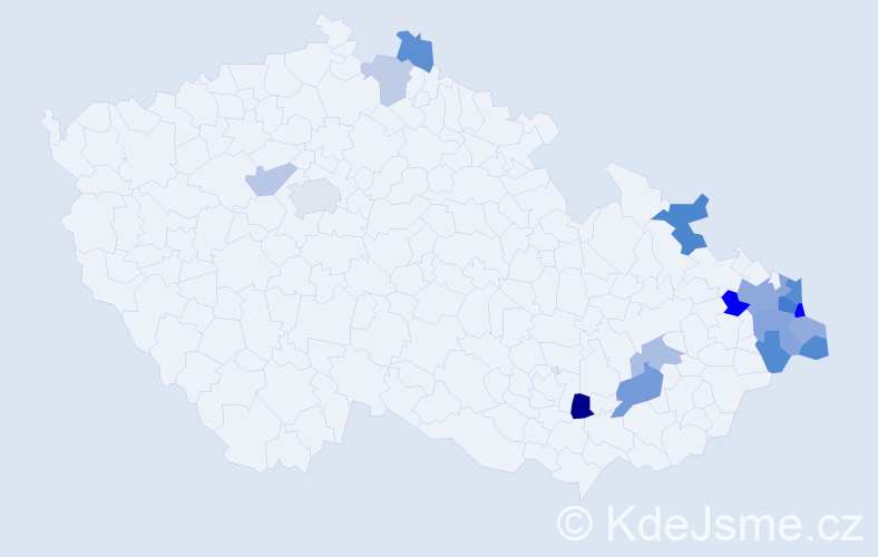 Jméno: 'Romuald', počet výskytů 33 v celé ČR