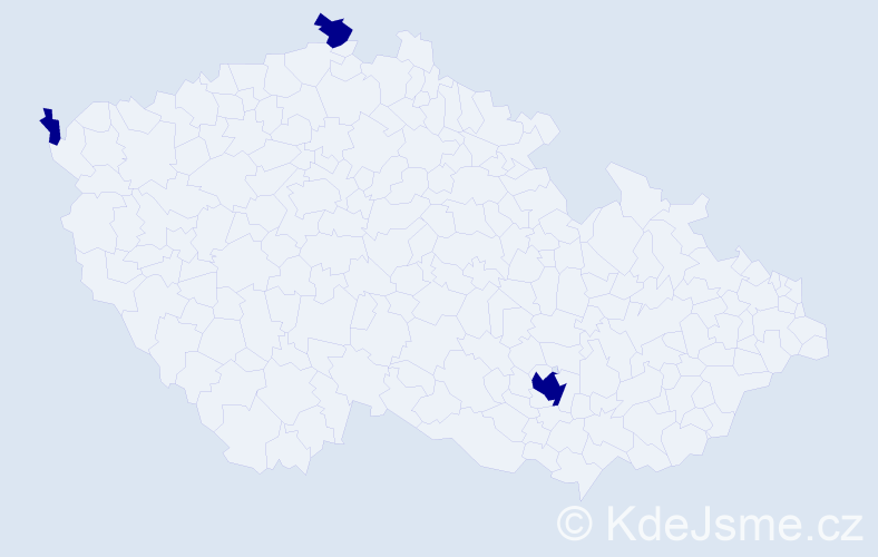 Jméno: 'Vitali', počet výskytů 3 v celé ČR