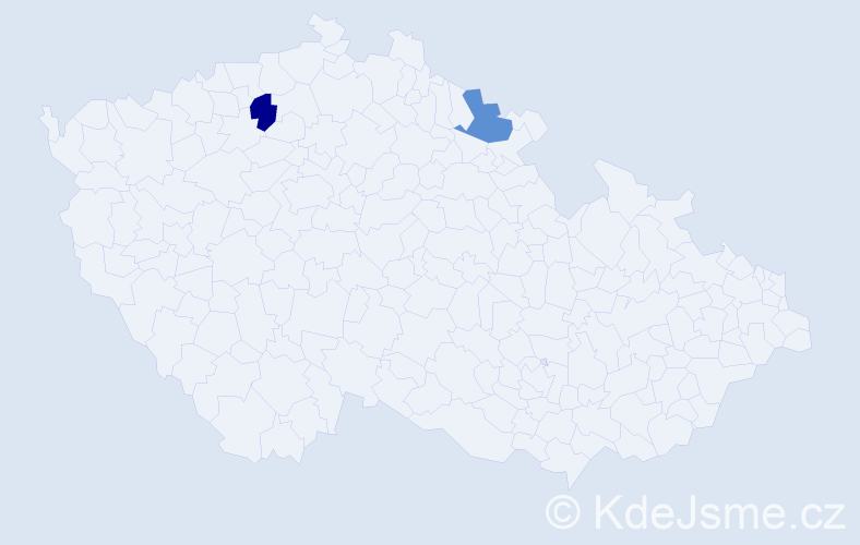 Jméno: 'Victoria Mercedes', počet výskytů 2 v celé ČR