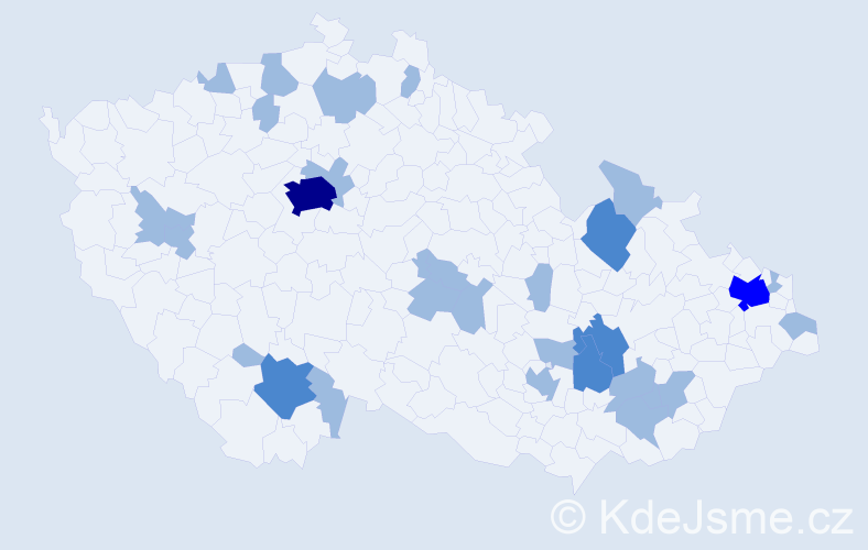 Jméno: 'Neli', počet výskytů 38 v celé ČR