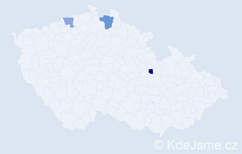 Jméno: 'Vladiboj', počet výskytů 4 v celé ČR