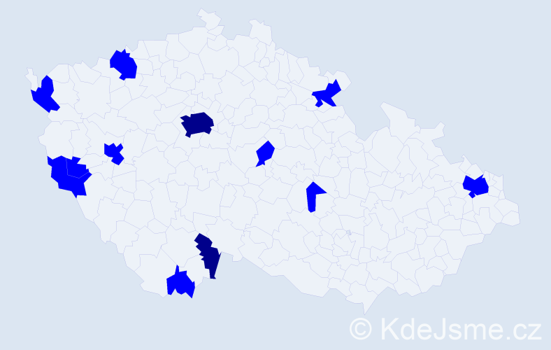 Jméno: 'Quoc Cuong', počet výskytů 14 v celé ČR
