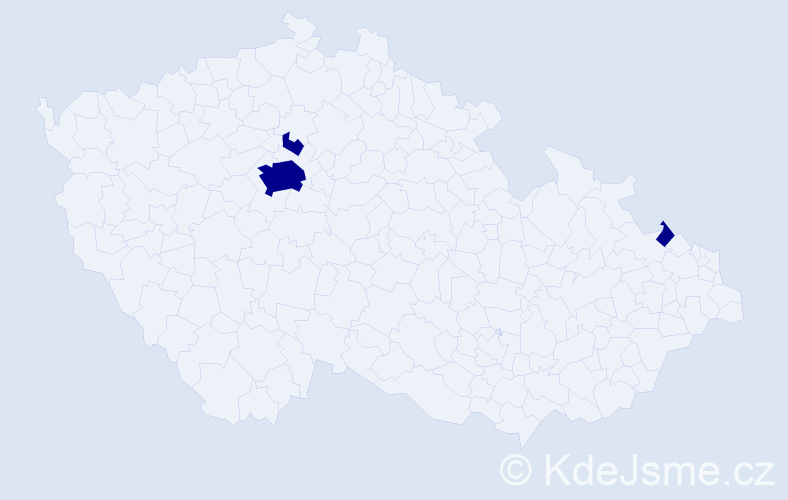 Jméno: 'Ella Natalie', počet výskytů 3 v celé ČR