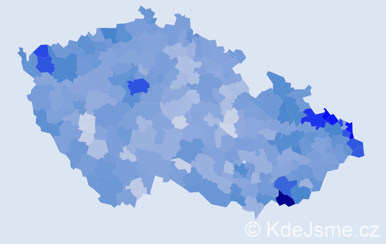 Jméno: 'Alžběta', počet výskytů 13042 v celé ČR