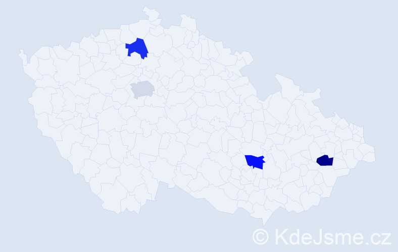 Jméno: 'Chuluunbaatar', počet výskytů 4 v celé ČR