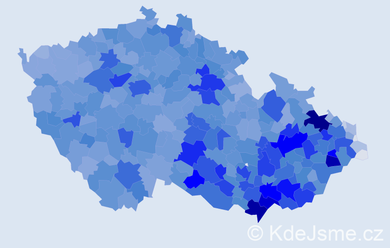 Jméno: 'Zbyněk', počet výskytů 13076 v celé ČR