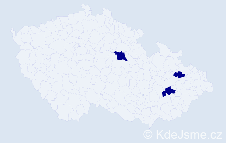 Jméno: 'Páťa', počet výskytů 3 v celé ČR