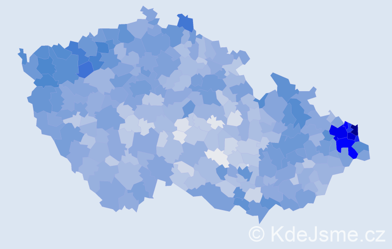 Jméno: 'Ján', počet výskytů 8774 v celé ČR