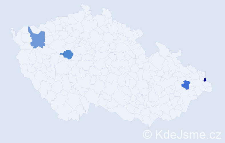 Jméno: 'Wolf', počet výskytů 4 v celé ČR