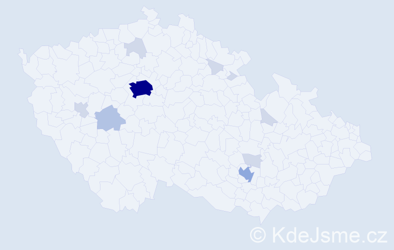 Jméno: 'Aya', počet výskytů 27 v celé ČR