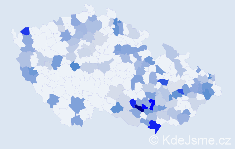 Jméno: 'Klement', počet výskytů 195 v celé ČR