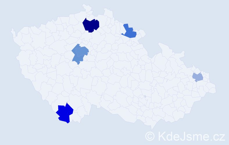 Jméno: 'Tome', počet výskytů 13 v celé ČR