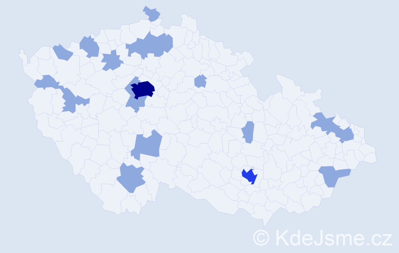 Jméno: 'Kai', počet výskytů 31 v celé ČR