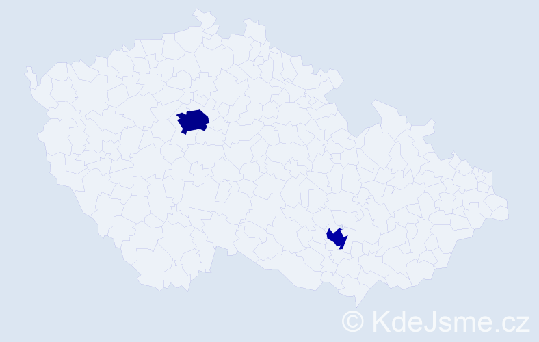 Jméno: 'Xin Yi', počet výskytů 4 v celé ČR