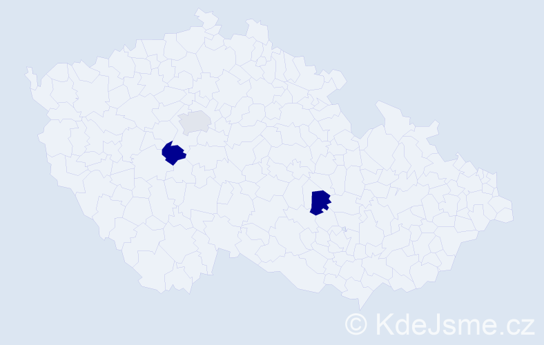 Jméno: 'Dareen', počet výskytů 3 v celé ČR