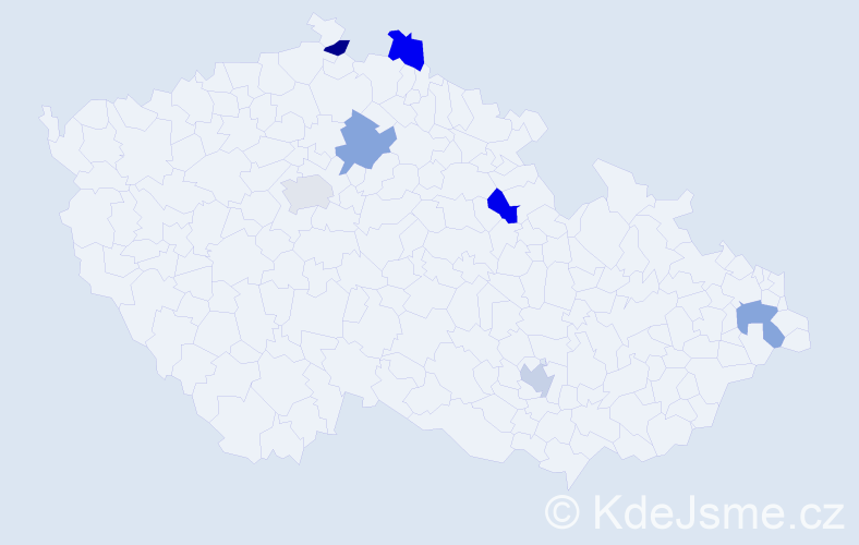 Jméno: 'Hasmik', počet výskytů 7 v celé ČR