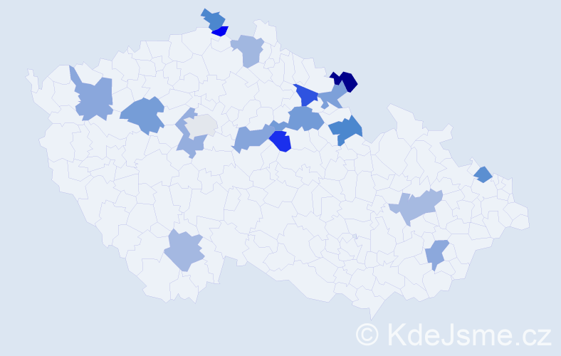 Jméno: 'Elzbieta', počet výskytů 19 v celé ČR