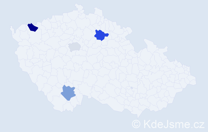 Jméno: 'Jule', počet výskytů 4 v celé ČR