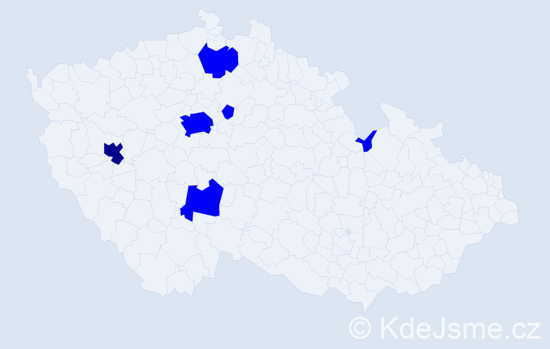 Jméno: 'Oles', počet výskytů 7 v celé ČR