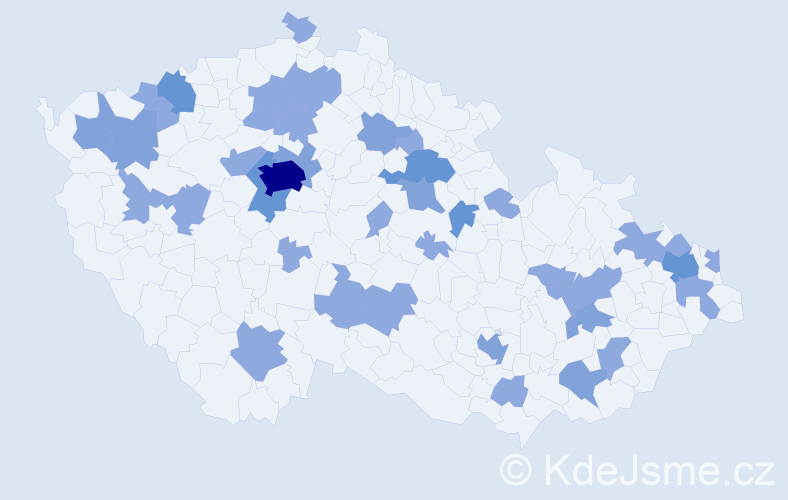 Jméno: 'Melinda', počet výskytů 64 v celé ČR