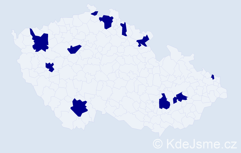 Jméno: 'Romualda', počet výskytů 11 v celé ČR