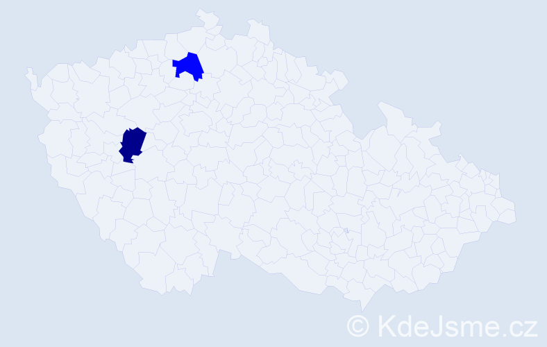 Jméno: 'Timmy', počet výskytů 2 v celé ČR