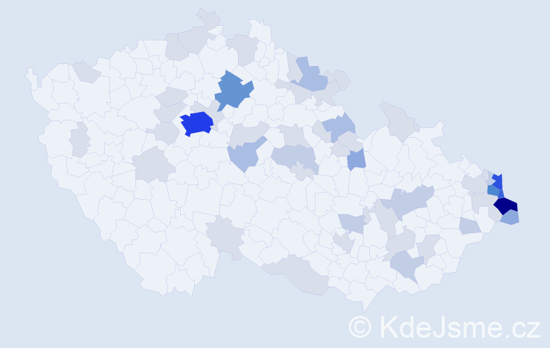 Jméno: 'Mariusz', počet výskytů 139 v celé ČR