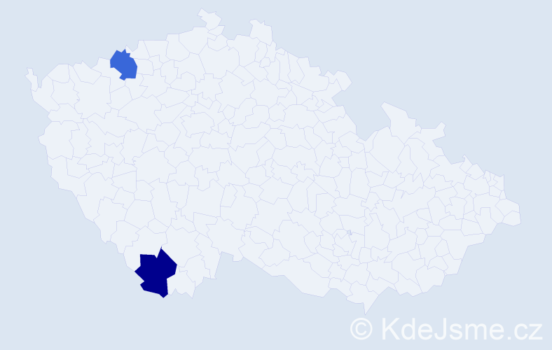 Jméno: 'Jana Viola', počet výskytů 2 v celé ČR