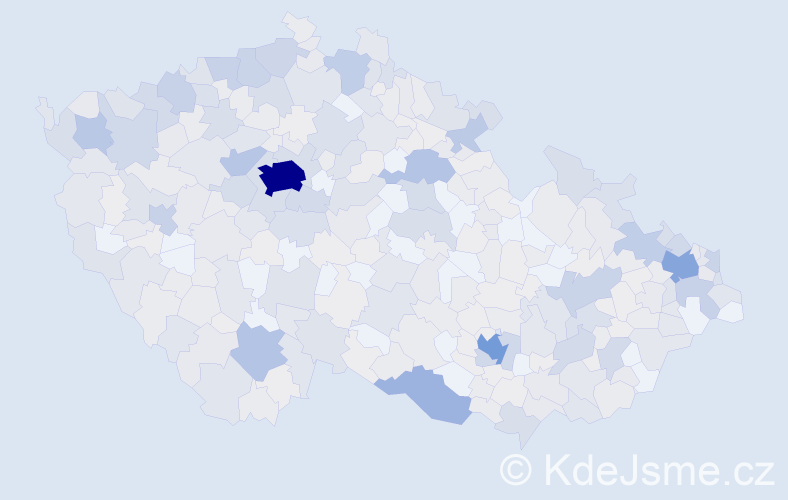 Jméno: 'Judita', počet výskytů 1109 v celé ČR