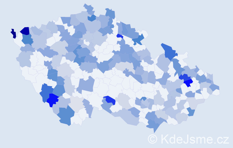 Jméno: 'Vendelín', počet výskytů 305 v celé ČR