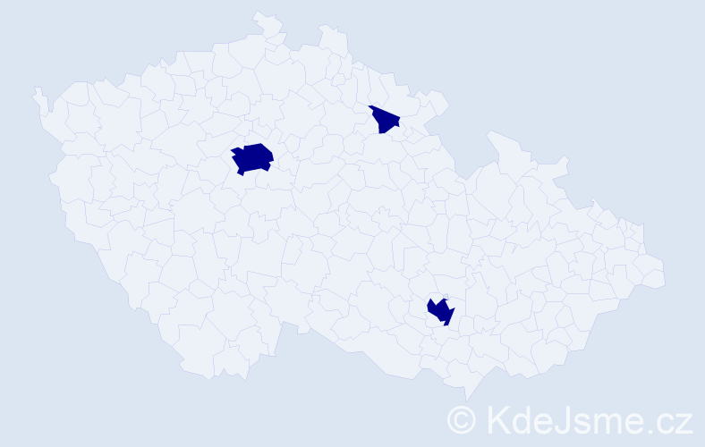 Jméno: 'Stergios', počet výskytů 3 v celé ČR
