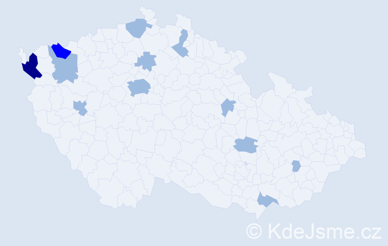 Jméno: 'Khuyen', počet výskytů 18 v celé ČR