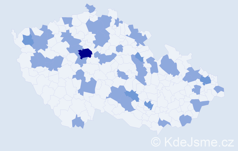 Jméno: 'Týna', počet výskytů 59 v celé ČR