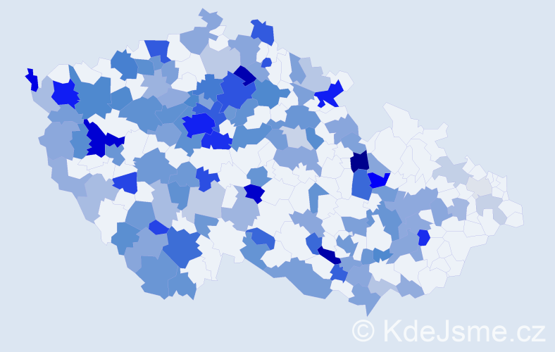 Jméno: 'Oksana', počet výskytů 290 v celé ČR