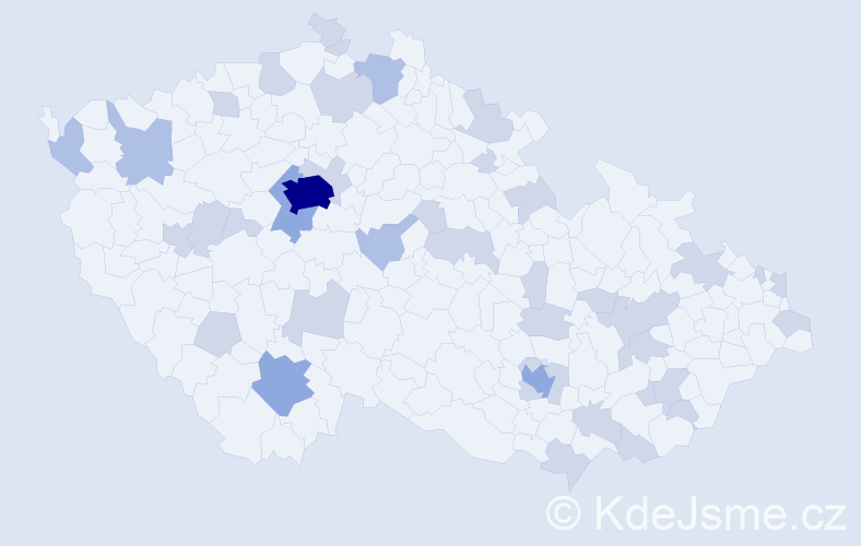 Jméno: 'Tereza Anna', počet výskytů 65 v celé ČR