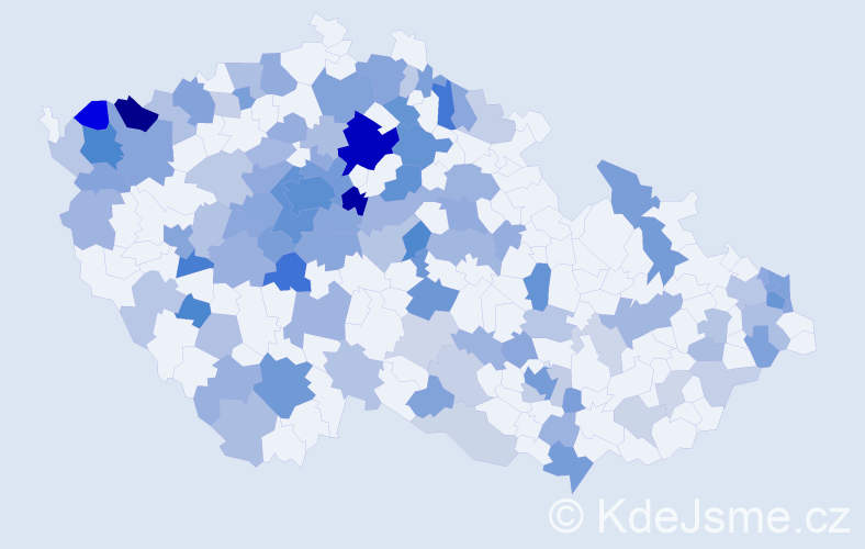 Jméno: 'Attila', počet výskytů 240 v celé ČR