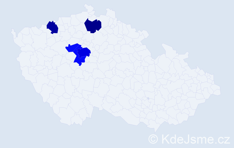 Jméno: 'Kosta', počet výskytů 12 v celé ČR