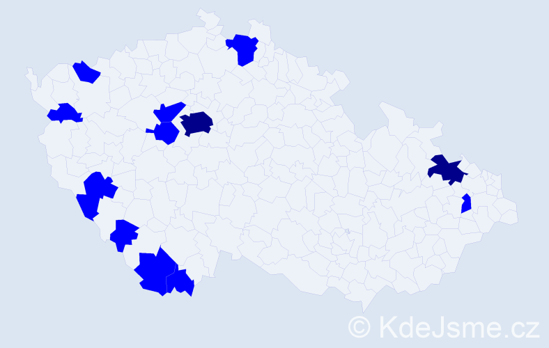 Jméno: 'Adalbert', počet výskytů 14 v celé ČR