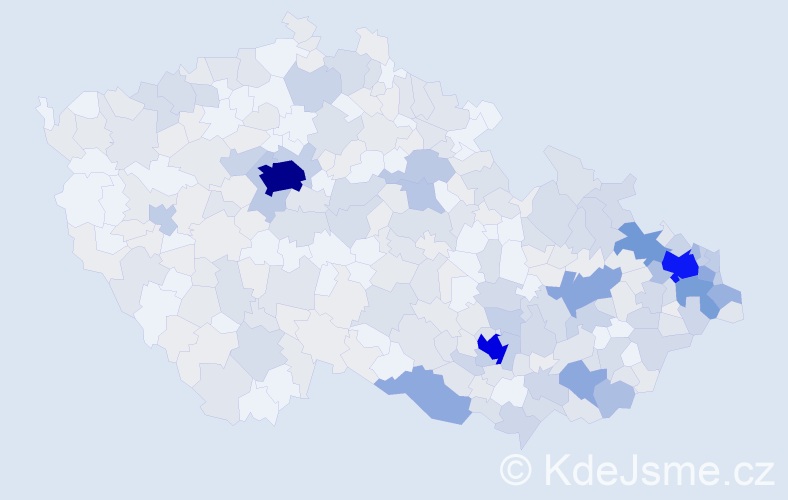 Jméno: 'Darja', počet výskytů 973 v celé ČR
