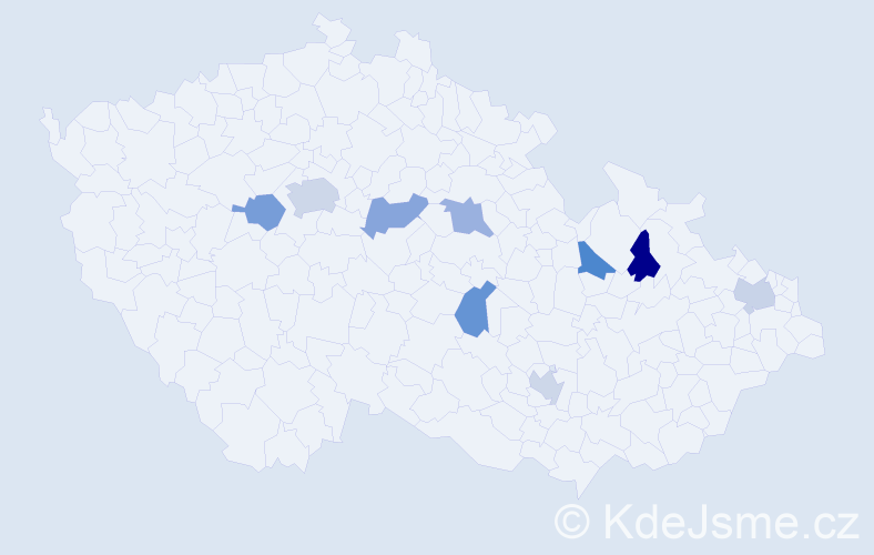 Jméno: 'Sněžana', počet výskytů 11 v celé ČR