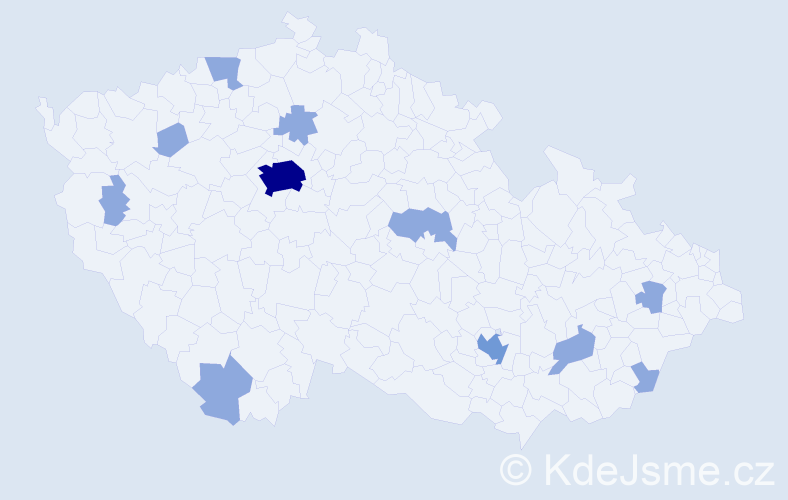 Jméno: 'Hana Anna', počet výskytů 17 v celé ČR