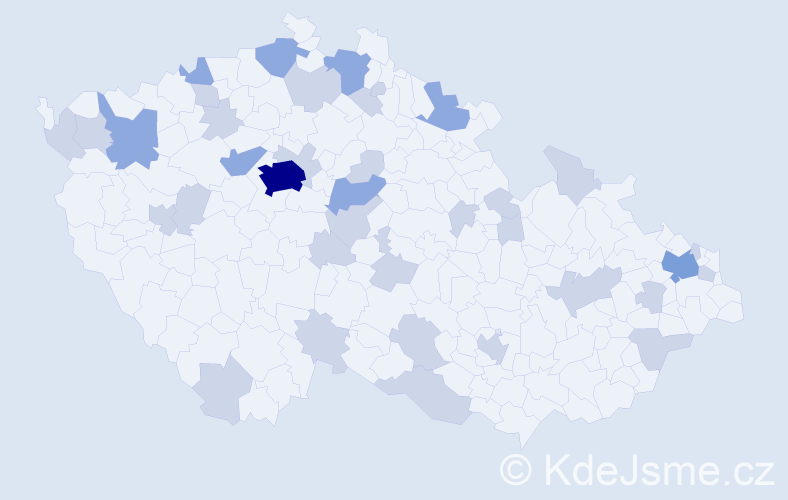 Jméno: 'Jordan', počet výskytů 60 v celé ČR