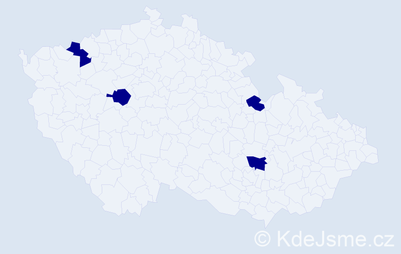 Jméno: 'Zolboot', počet výskytů 4 v celé ČR