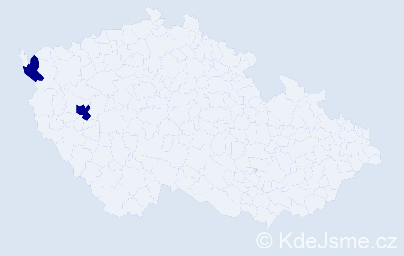 Jméno: 'Suc', počet výskytů 2 v celé ČR