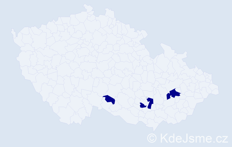 Jméno: 'Theodorika', počet výskytů 3 v celé ČR