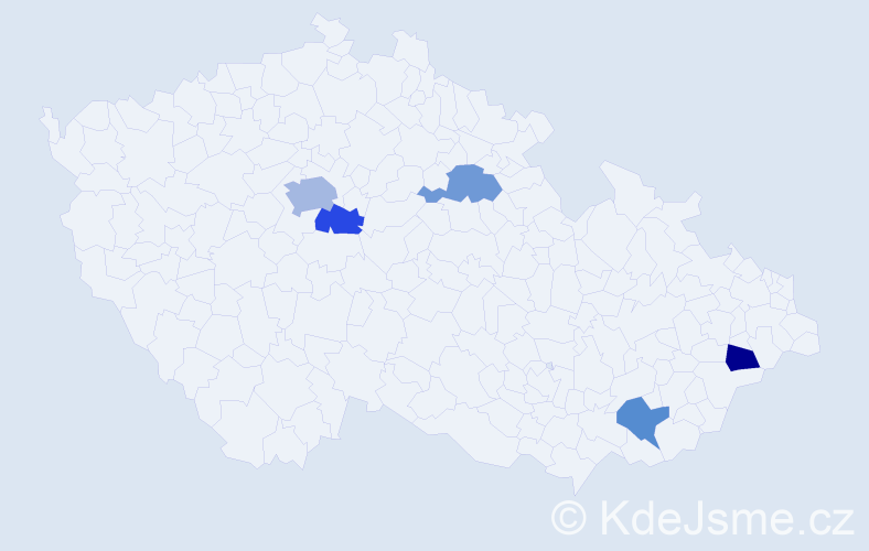 Jméno: 'Charlotte Marie', počet výskytů 7 v celé ČR