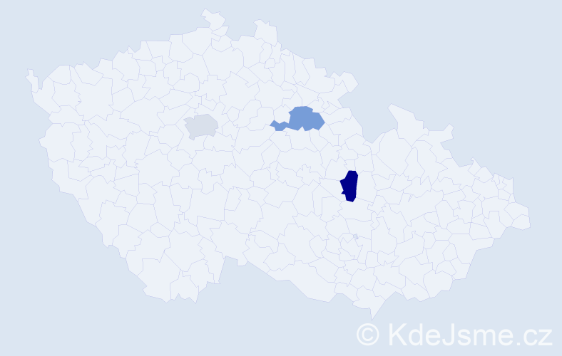 Jméno: 'El Mahdi', počet výskytů 3 v celé ČR